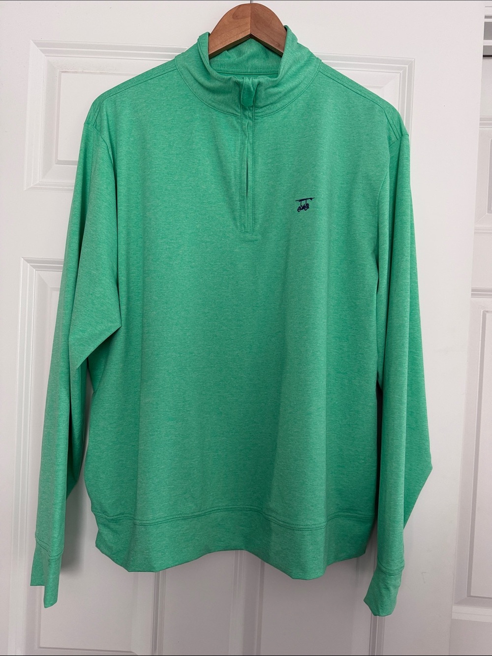 Bald Head Blues Ocean View Quarter Zip Comfort Dry Performance Green Large